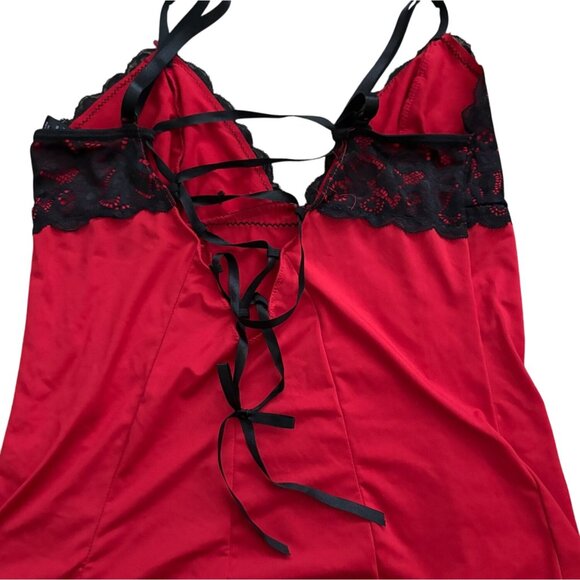 Rene Rofe Womens Sleepwear/Lingerie-Red/Black-Size M/L-GUC - Picture 6 of 7